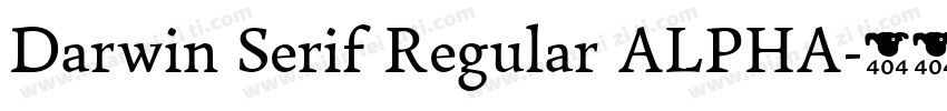 Darwin Serif Regular ALPHA字体转换